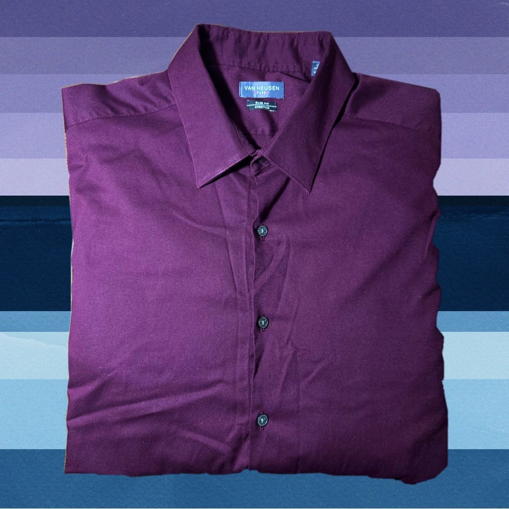 Van Heusen (Flex) Purple Dress Shirt
